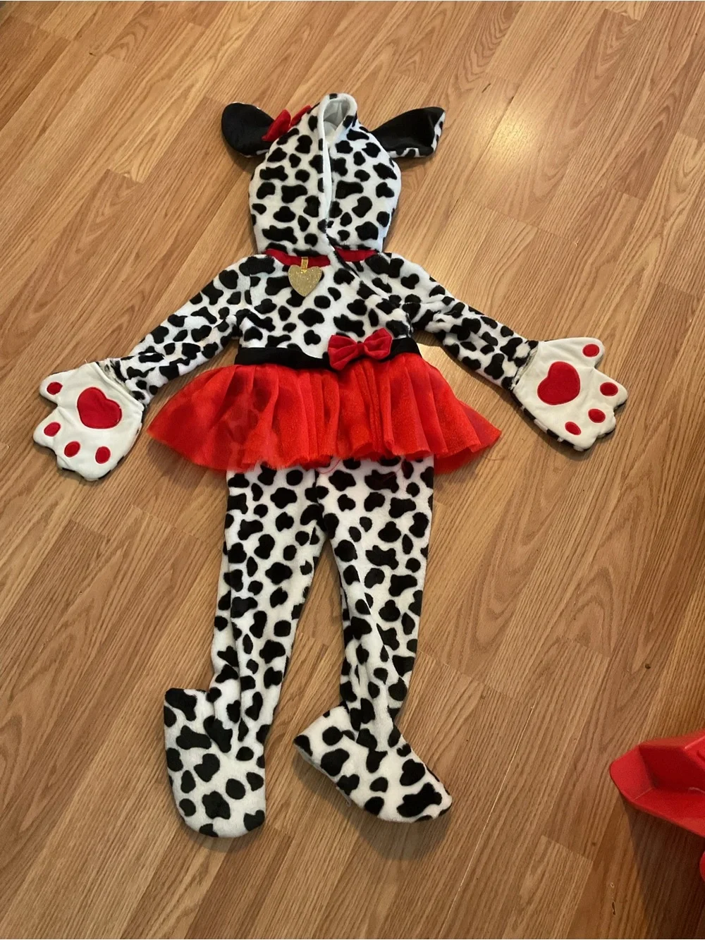 CHILDS 2T Dalmatian Pup Costume with Red Tutu Girls